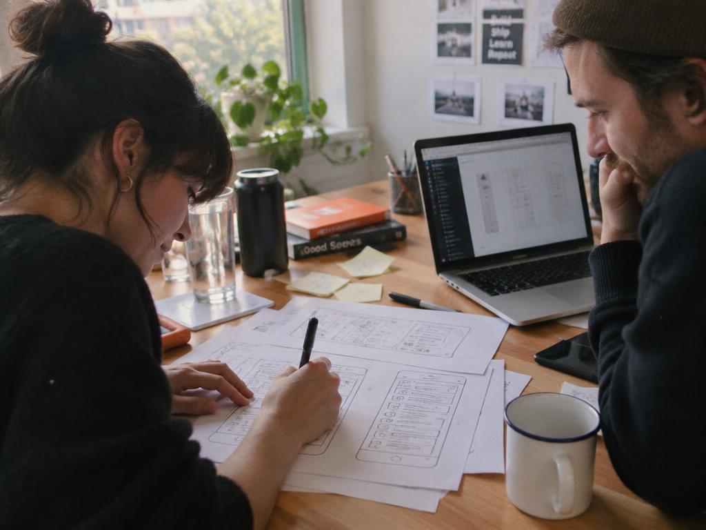 Het team Product Design aan het werk